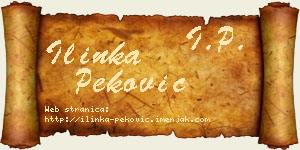 Ilinka Peković vizit kartica